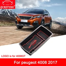 Car Styling For Peugeot 4008 2017 LHD Car Center Console Armrest Storage Box Covers Interior Decoration Auto Accessories