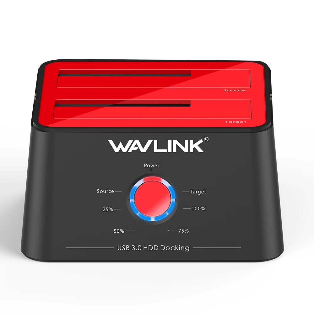 Wavlink 2," 3,5" USB 3,0 SATA внешний жесткий диск Док-станция двойной отсек внешний жесткий диск Корпус для 2*8 TB HDD SSD чехол - Цвет: Белый