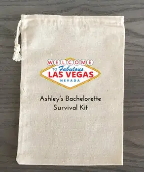 

personalized Vegas welcome Bachelorette Hangover bridal shower recovery Survival Kit wedding favor gift bags party Candy pouches