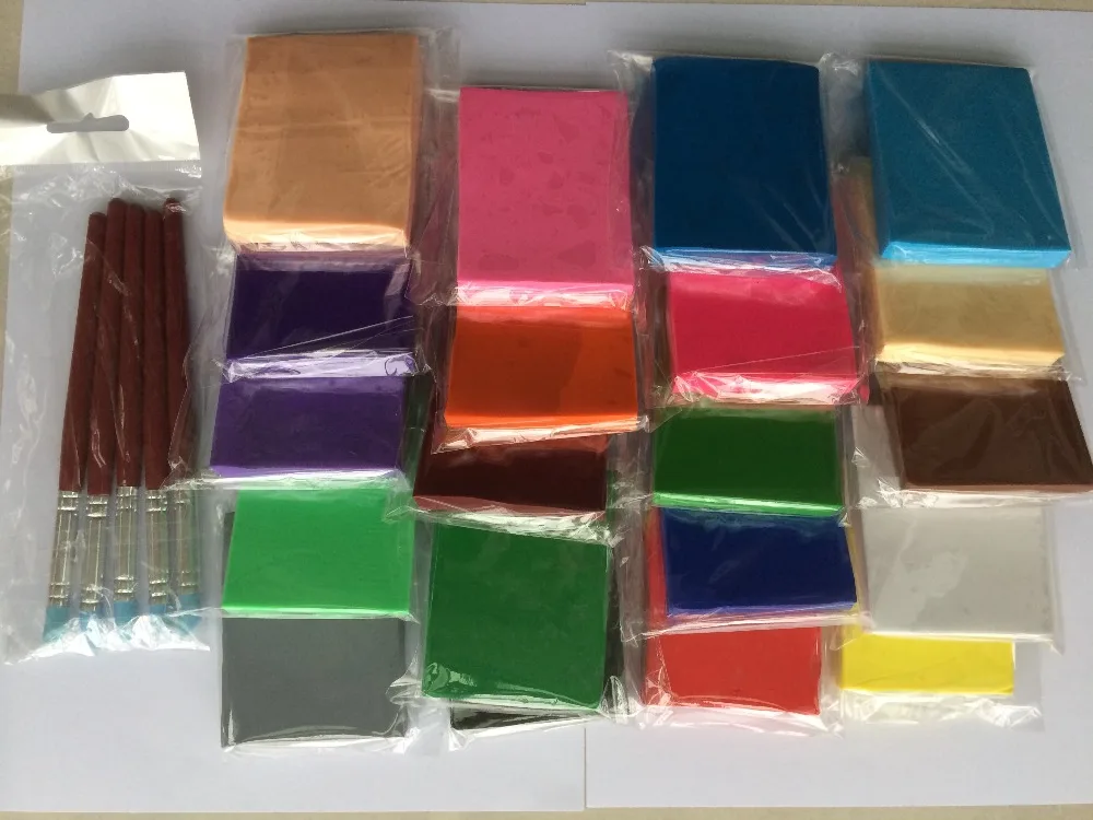 

puzzle slime clay Set C 20PC/Lot+Sculpey tool different colour .80g packing polymer clay oven bake clay with size:8x6x1cm