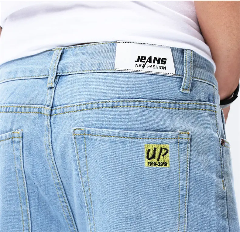 Loose Jeans Men Solid Simple Pencil Pants Cotton Classic Cargo Pant Jeans Male Trousers Youth Ankle-Length Pant Brand Jeans 2019 10