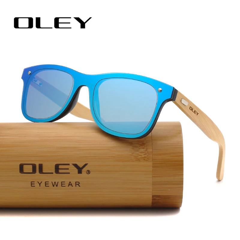 OLEY брендовые бамбуковые цветные солнечные очки для ног, мужские классические квадратные круглые плоские линзы, модные ретро женские солнцезащитные очки Z0470