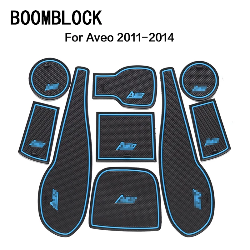 

11Pcs/set Car Interior Cup Mat Door Gate Slot Pad Storage Box Mat Stickers For Chevrolet AVEO Accessories 2011 2012 2013 2014