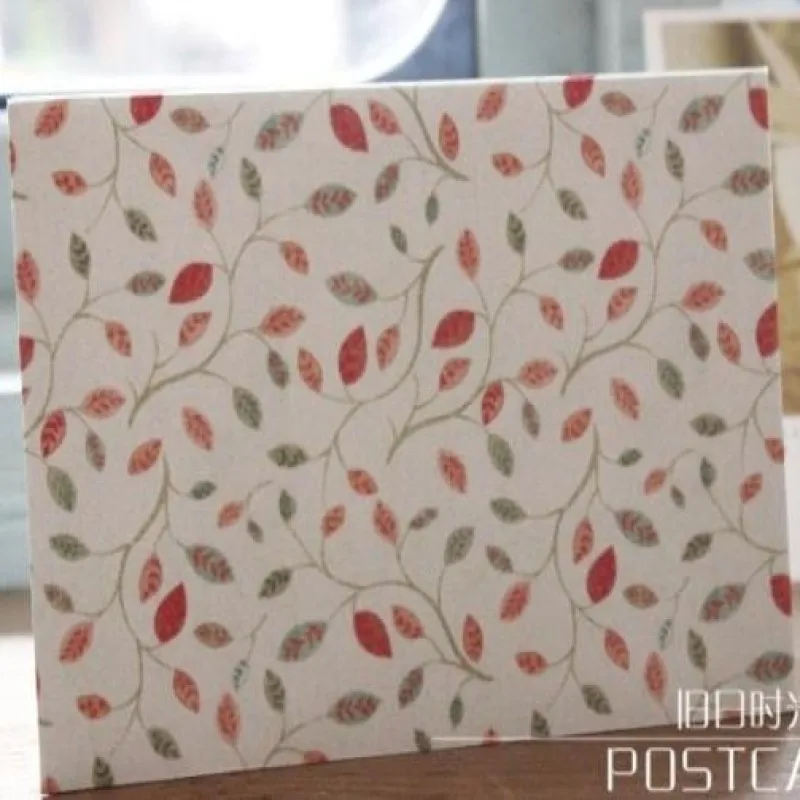 

orange and gren leaf printed paper envelop Japan style soft leaf design standard fit for post card 175x125mm