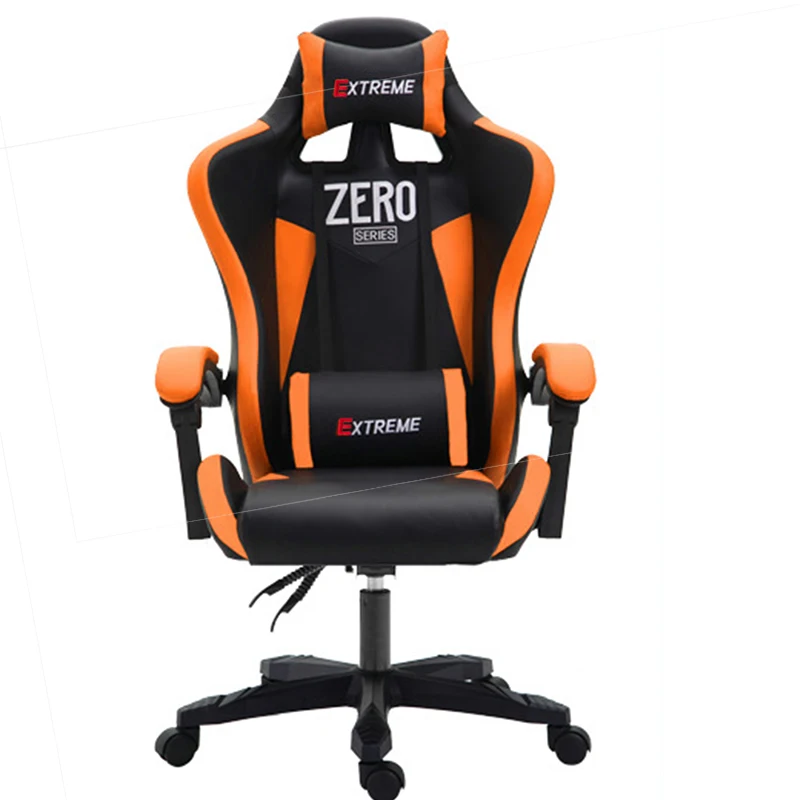 Высококачественный стул WCG, сетчатый компьютерный стул, ажурное офисное кресло, кресло для лежа и подъема, кресло для персонала с подставкой для ног - Цвет: orange no footrest