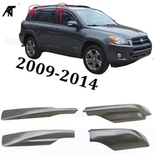 Крыша чехол для барбекю крыши Бар end основа для: Toyota RAV4 внедорожник 2009 2010 2011 2012 2013 черный цвет 4 шт./лот багажные стеллажи