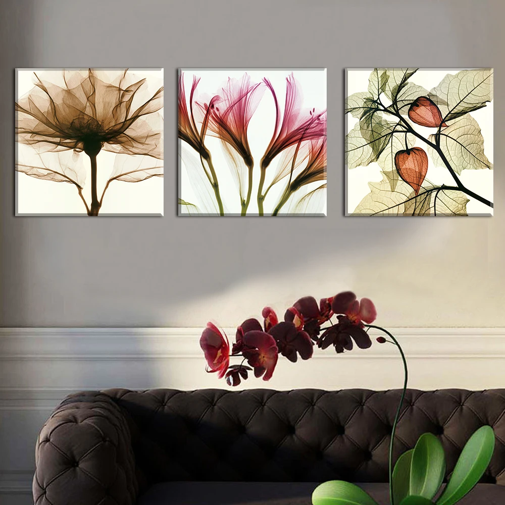 

3 Panel Abstract Flower Modern Print Frameless Canvas Art Oil Painting Home Decoration printing Picture for Living Room Wall art
