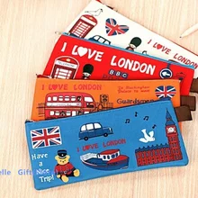 Разные цвета-Kawaii Ретро Лондон Оксфорд Ткань 19 см Подарочная монета кошелек сумка, кошелек для монет, сумочка сумка