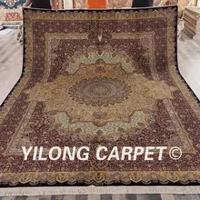 Yilong 9'x12' ручной работы турецкий персидский ковер античный традиционный Hereke шелковые ковры(LH142A9x12