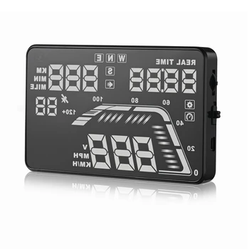 

Hot sale Q7 5.5 Inch OBD 2 HUD Display colorful GPS function Digital speedometer Consumption Data Heads Up