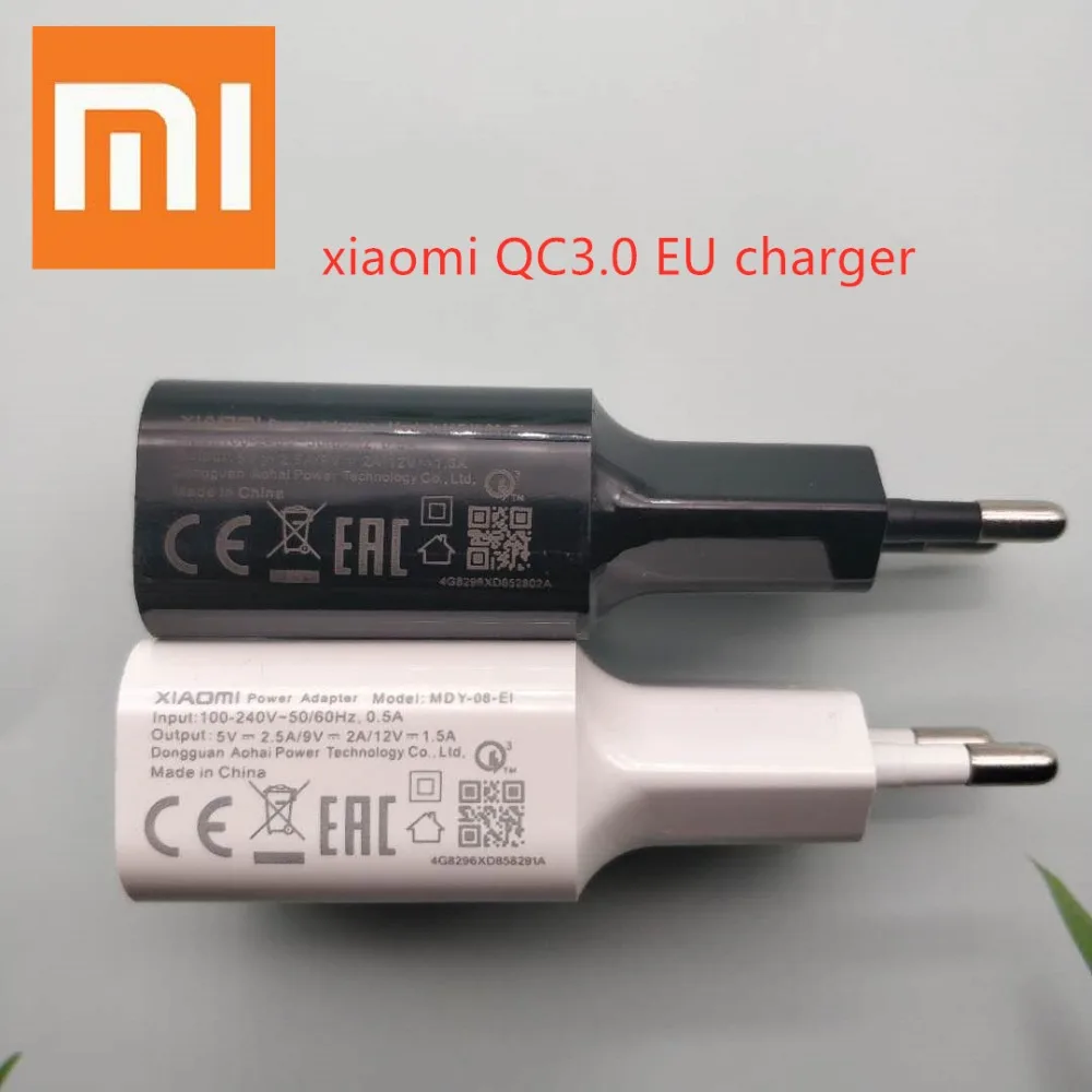 

Original EU xiaomi mi 8 fast charger mi8 QC 3.0 quick charge Power adapter For mi 8 6 mix 2 2s max 2 3 a1 6x a2 Mobile phone