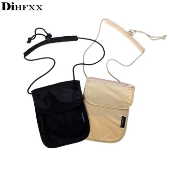 

DIHFXX Women Messenger Passport Cover Travel Wallet Men Travel leisure hanging neck wallet security anti-theft package DX-46