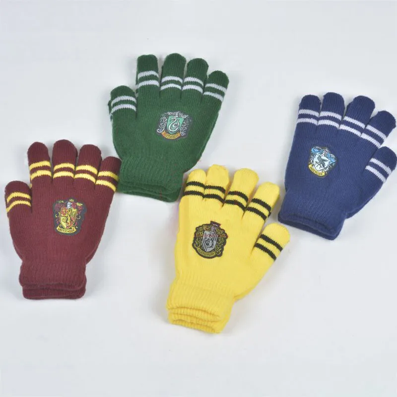 Вязаные перчатки Harri poter для колледжа Gryffindor Slytherin ручная одежда с сенсорным