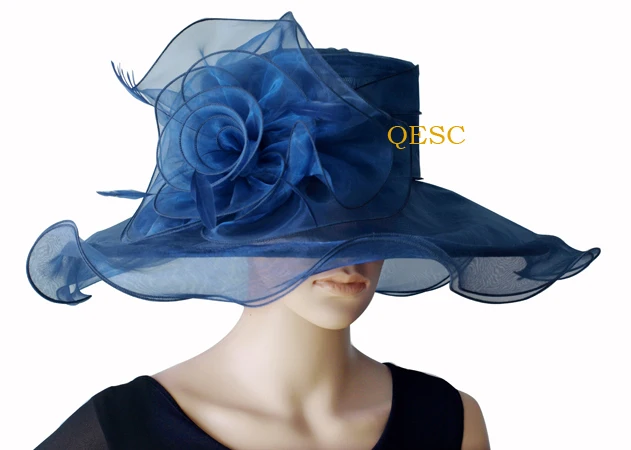 navy blue derby hat