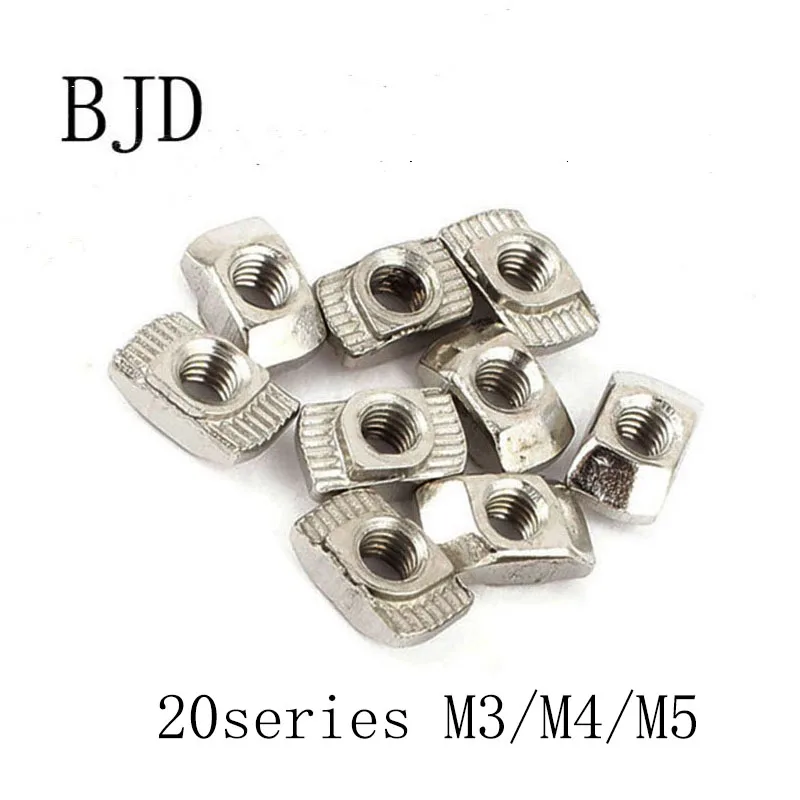100 шт. M3/M4/M5 5*10*6 для 20 серий Т-образная скользящая гайка молоток крепежная