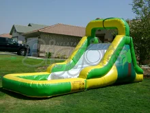 High Quality PVC Commercial Inflatable Water Slide With Pool