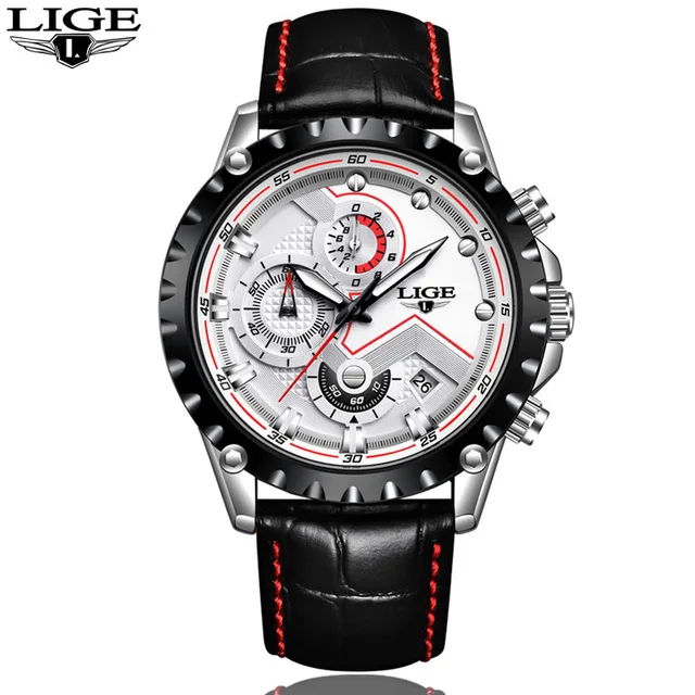 

Relogio Masculino 2019 LIGE Top Brand stainless steel Men Fashion Casual 30m waterproof Military Sports Waterproof Quartz Watch