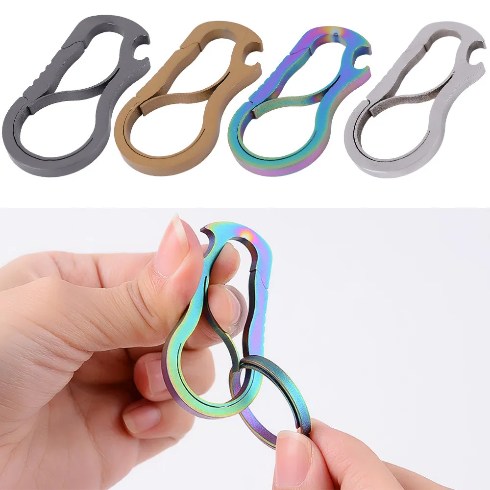 

Hot Stainless Steel Anti-lost Key Chain Anti-theft Lock Backpack Carabiner Carbine Escalada Climbing c612