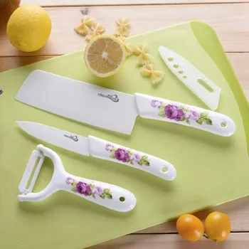 

Ceramic knife suit Three pieces of kitchen knives with ceramic knives and kitchen knives