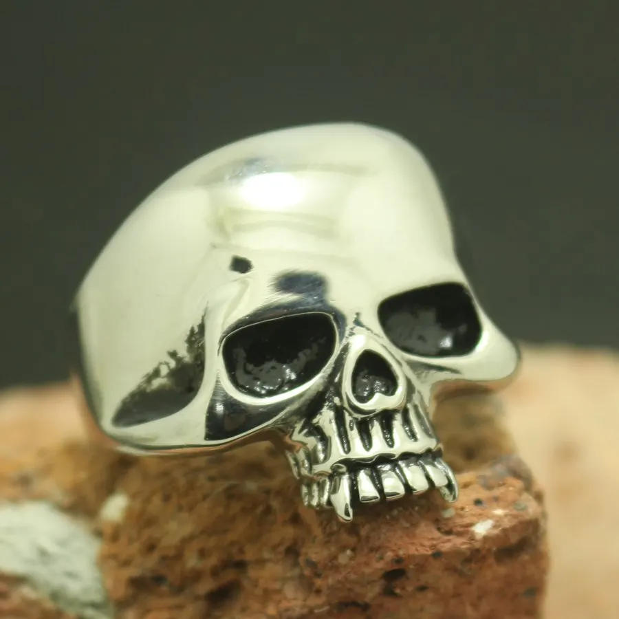 Size 7 to Size 15 Mens Boys Silver Finger Rings 316L Stainless Steel Polishing Hot Saling Skull Ring