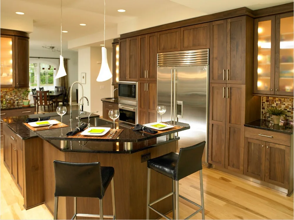 Achetez en Gros blanc armoires de cuisine en bois en Ligne à des