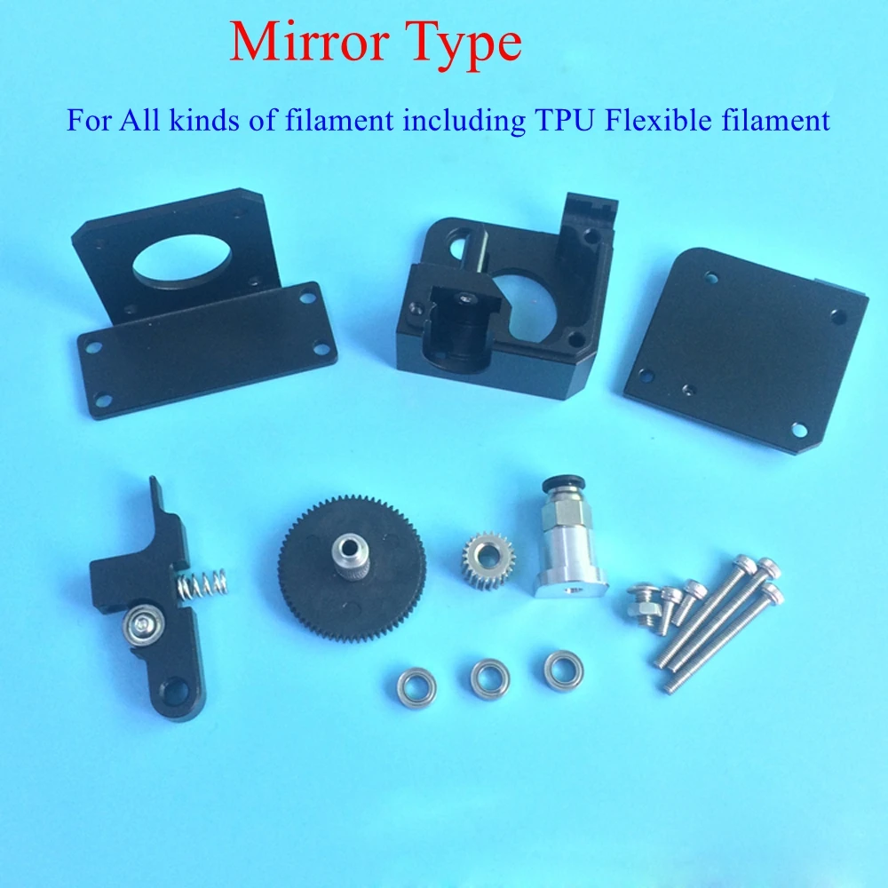 buy Updated Mirror Type Bowden Extruder All Metal TITAN Aero Extruder Kit TPU Flexible Filament for 1.75mm Prusa I3 3D printer