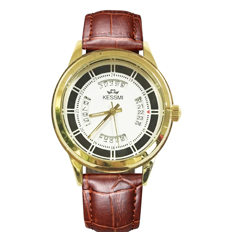 

Promotion Watch Retail/Wholesale New Design Leather Strap Men's Wrist Watch with Japan Movement