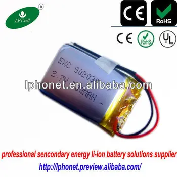 

902030 500mah 3.7v lithium polymer battery