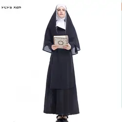 Женский Кристиан Мария монахини cosplays Хэллоуин religieuse костюмы для женщина сестра ролевая игра ткань карнавал парад вечернее платье