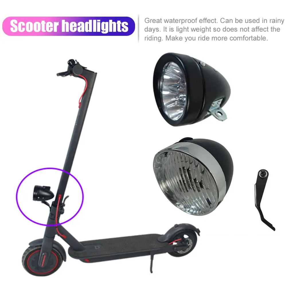 For Xiaomi M365 Electric Scooter Headlights Retro Headlight 9th Skateboard LED Light Outdoor Night Cycling Lights Accessories