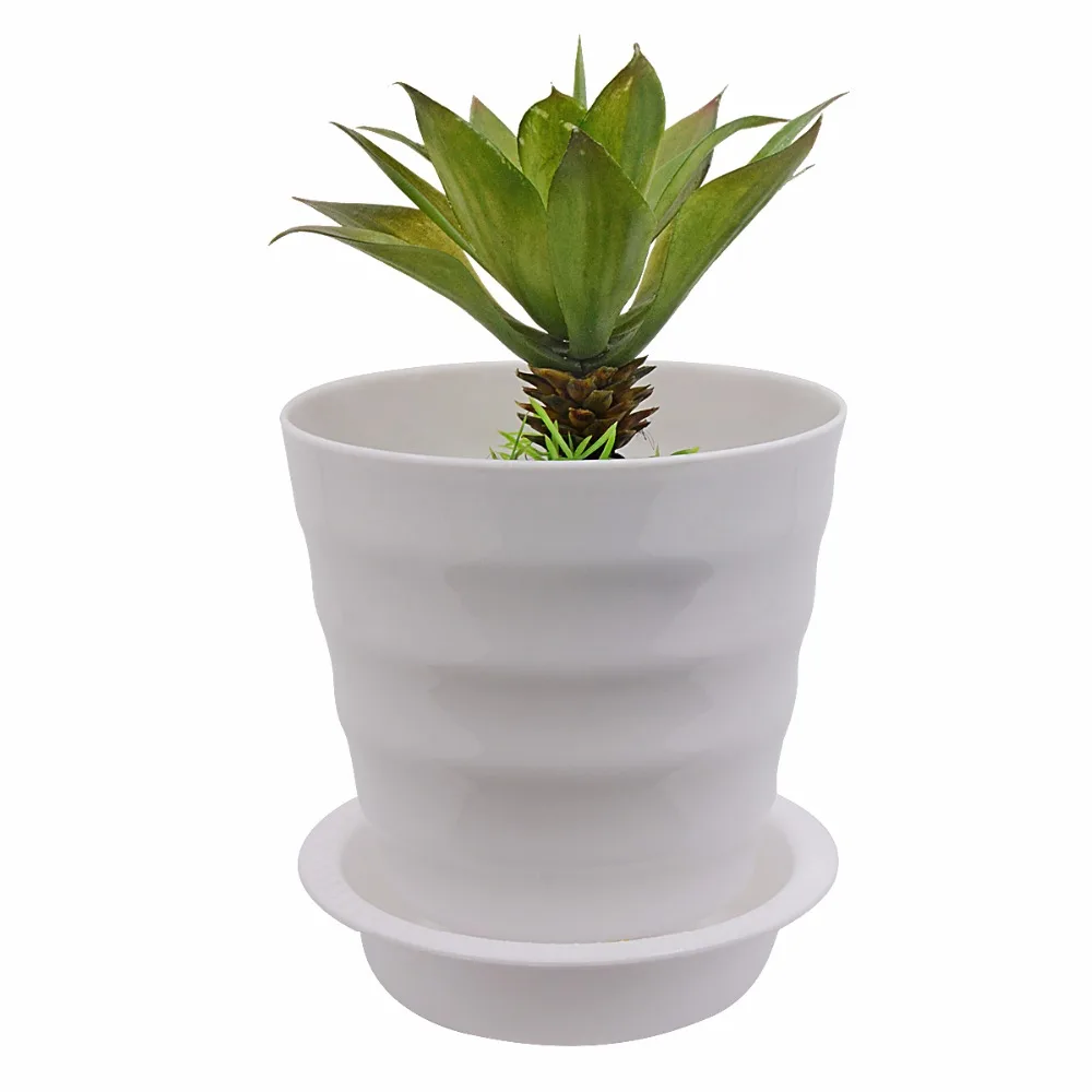 6pcs/lot Portable Flower Pot Plastic Flowerpot Automatic 6pcs/lot Portable Flower Pot Plastic Flowerpot Automatic