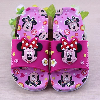 

2018 spring and summer new Disney girl sandals high-end cartoon Minnie children's slippers 30-35