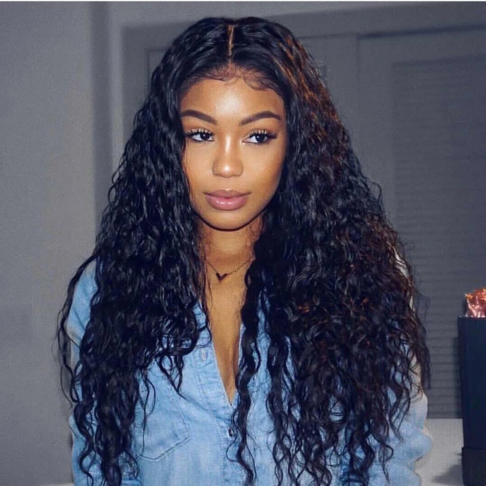 Wet And Wavy Human Hair Bundles with Closure Brazilian Water Wave Remy Hair Bundles And Closure Human Hair Bundles With Closure