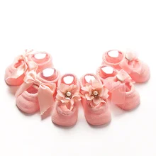 Противоскользящие носки для новорожденных девочек от 0 до 3 лет подарок принцессы на день рождения, одежда для малышей 3 пары хлопковых кружевных носков для малышей