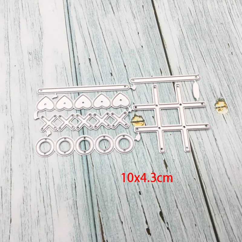 Металлические режущие штампы крестик трафареты Love Heart для DIY скрапбукинга