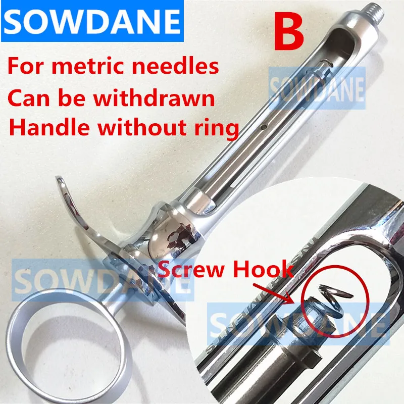 

Stainless Steel Oral Dental Aspirating Syringe Dental Surgical Instrument with Head Ring Clamp Design Oral Dental Tool