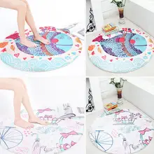 Круглая форма нескользящий ковер с мультяшным принтом детский игровой коврик для спальни домашний Декор Спальня Ванная комната коврик для гостиной