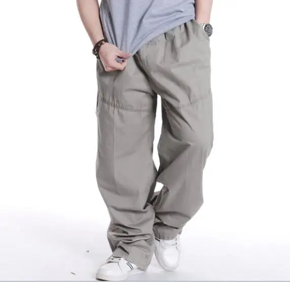 6XL 4XL боковые шаровары с карманами брюки мужские хип-хоп лоскутные брюки карго рваные спортивные брюки джоггеры брюки мужские модные длинные брюки - Цвет: Серый