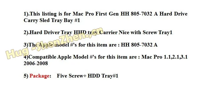 Mac Pro Жесткий драйвер HDD лоток Перевозчик хороший с винтом HDD Лоток для 06-08 машины