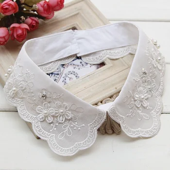 

Women Girls Fake Collar Detachable Lapel Shirt Peter Pan Choker Necklace