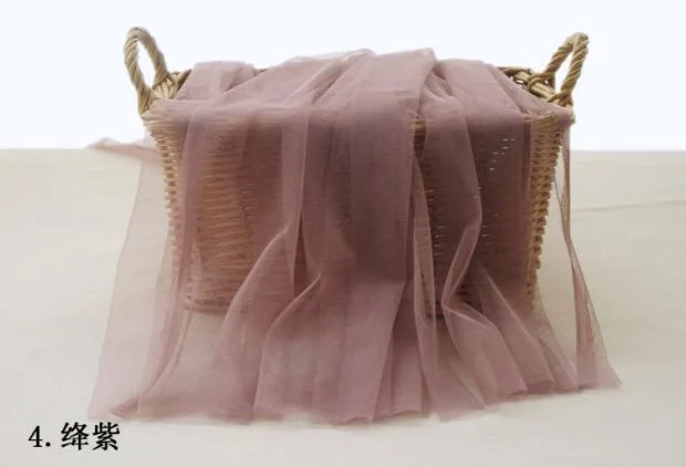 Ярко-розовая однотонная Тюлевая сетчатая ткань 1 ярд, тонкий тюль для свадебного платья с вуалью, сетчатые тени для век для пачки, Свадебный декор 30+ цветов