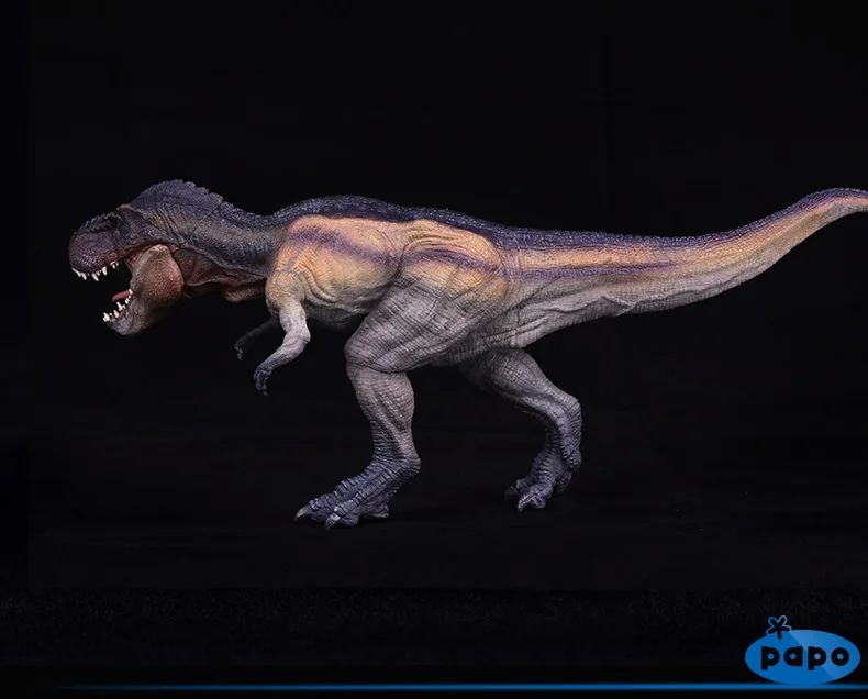 Papo Blue Running T Rex Имитация Динозавра модель музейная коллекция Юрского периода мир