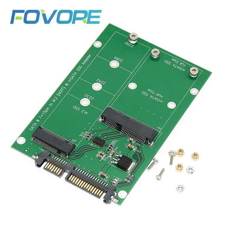 Адаптер mSATA и NGFF M2 на SATA конвертер mSATA/NGFF SSD 2 5 дюймов адаптер Поддержка + M.2 SSD|ngff