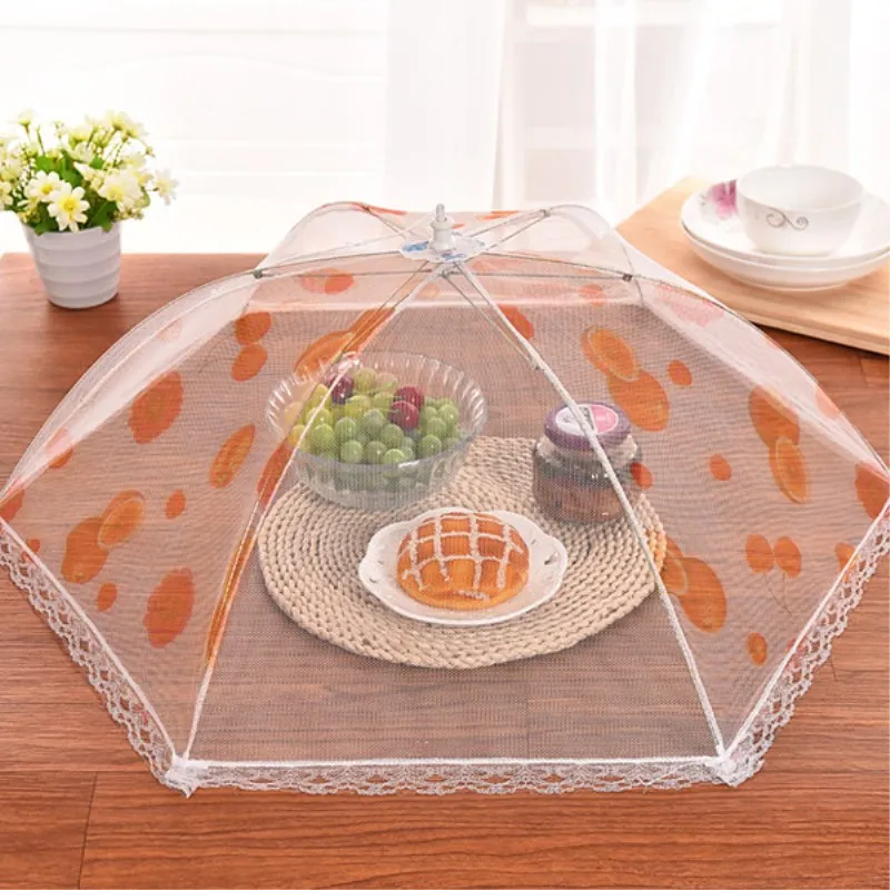 

4 Style Kitchen Folded Mesh Food Cover Umbrella Fruit /Wave Style Anti Fly Mosquito Food Dish Cover BBQ Picnic Kitchenware