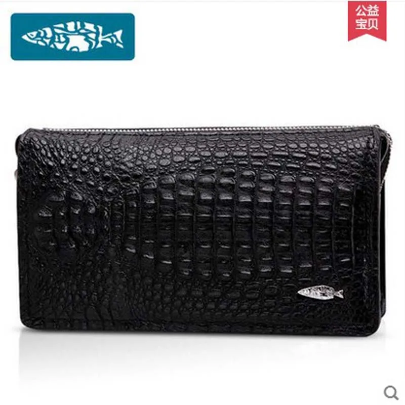 

yuanyu real Crocodile leather bag men leather bag high-capacity long purse new hand caught business men day clutches