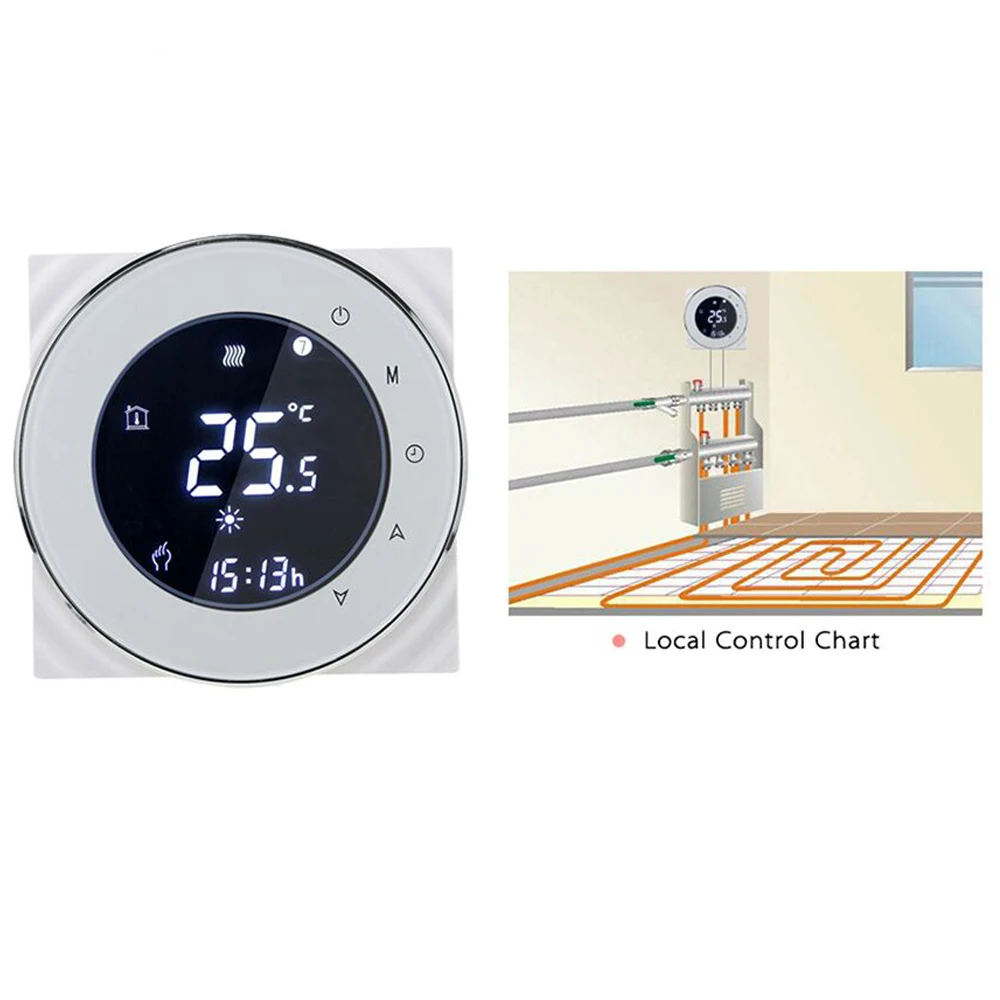 Термостат Wifi термостат голосовой Смарт 3A термостатический водонагреватель цифровой Alexa/Google Home зимний теплый ЖК Программируемый ABS