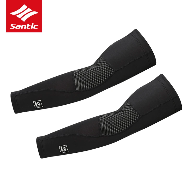 Santic Cycling Arm Warmer Autumn Winter Bike Arm Sleeve With thermal