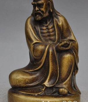 

9"chinese buddhism bronze Damo Bodhidharma Dharma Buddha god Immortal statue