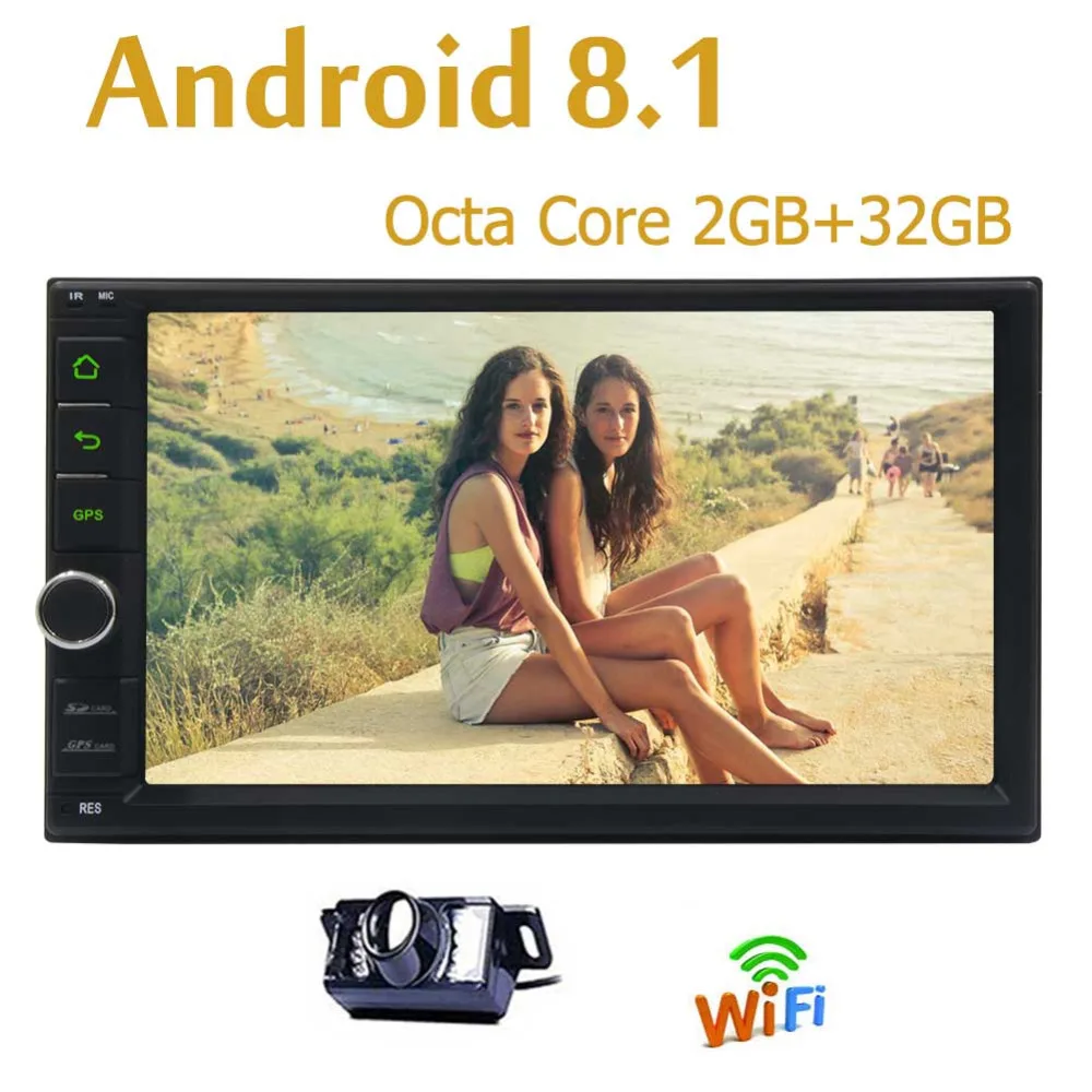 Автомагнитола 2 Din Android 8 1 7 дюймов gps 1080p Wi-Fi | Автомобили и мотоциклы