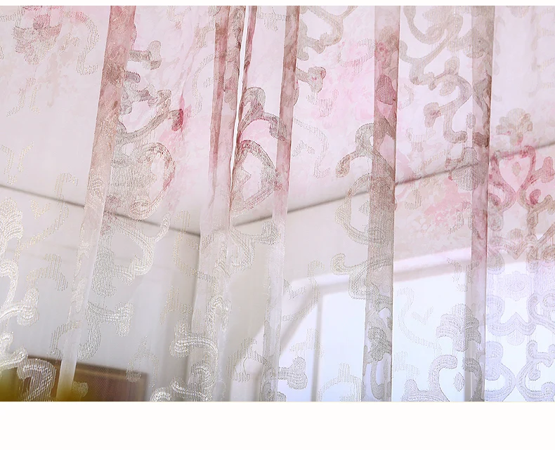 Европейский роскошный жаккардовый Цветочный Тюль для гостиной затенение скорость 41%-85% украшение занавеска окно спальня